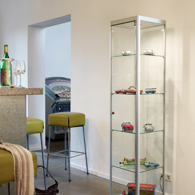 vitrina expositor con luces led cerradura