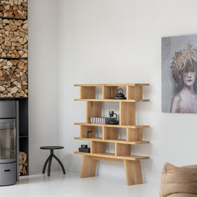 mueble estanteria de roble europeo cola de milano