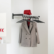 perchero de pared aluminio con estanteria