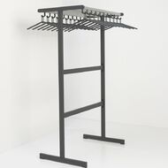 perchero de pie ganchos en dos lados estanteria