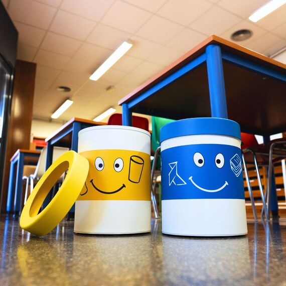 papelera infantil reciclaje mina unnom