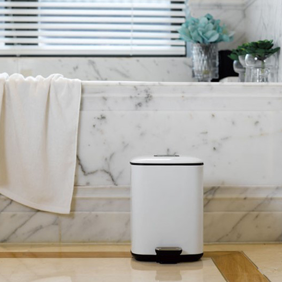 bathroom pedal waste bin with sensor step unnom