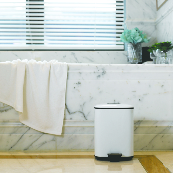 papelera para baño pedal sensor step unnom